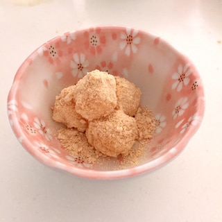 レンジで簡単‼米粉のきな粉だんご